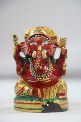 Wooden Hand Painted Ganesh