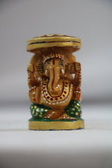 Wooden Hand Painted Ganesh