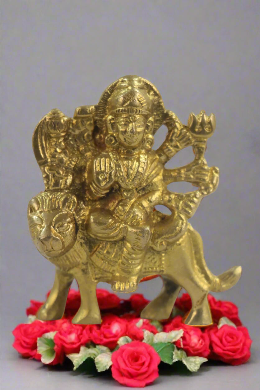 Handcrafted Brass Durga Maa Idol – Symbol of Strength and Courage