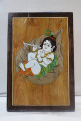 Rose Wood Inlay Little Krishna Frame
