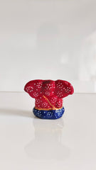Handcrafted Terracotta Ganesha Figurine - Colorful Indian Folk Art Decor