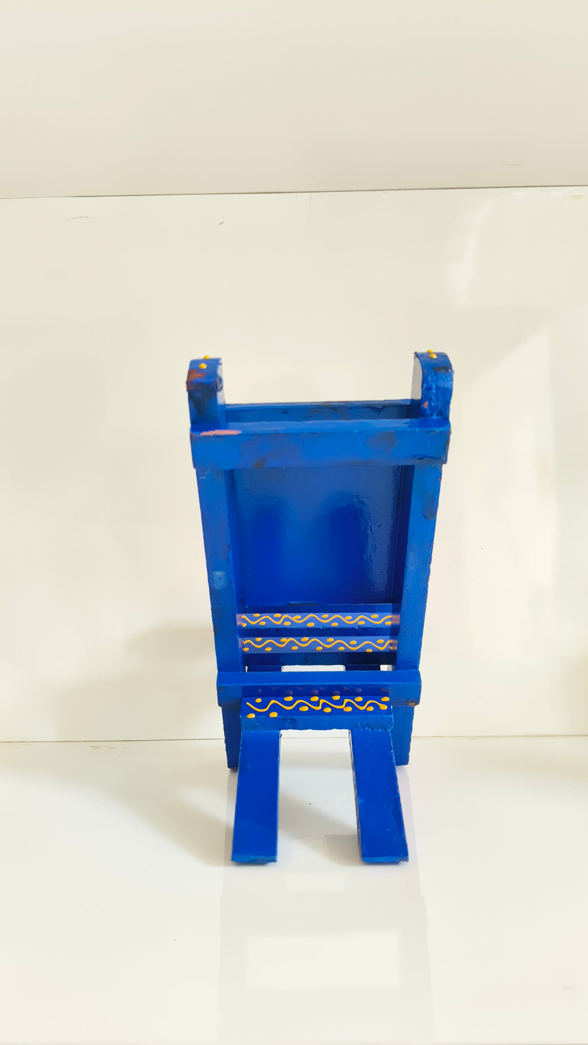 Handcrafted Wooden Mobile Stand | Colorful Hand-Painted Design