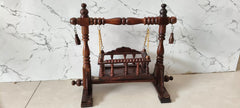 Royal Wooden Jhula with Carved Pillars