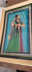 The Royal Beauty - A Hand-Painted Rajasthani Lady