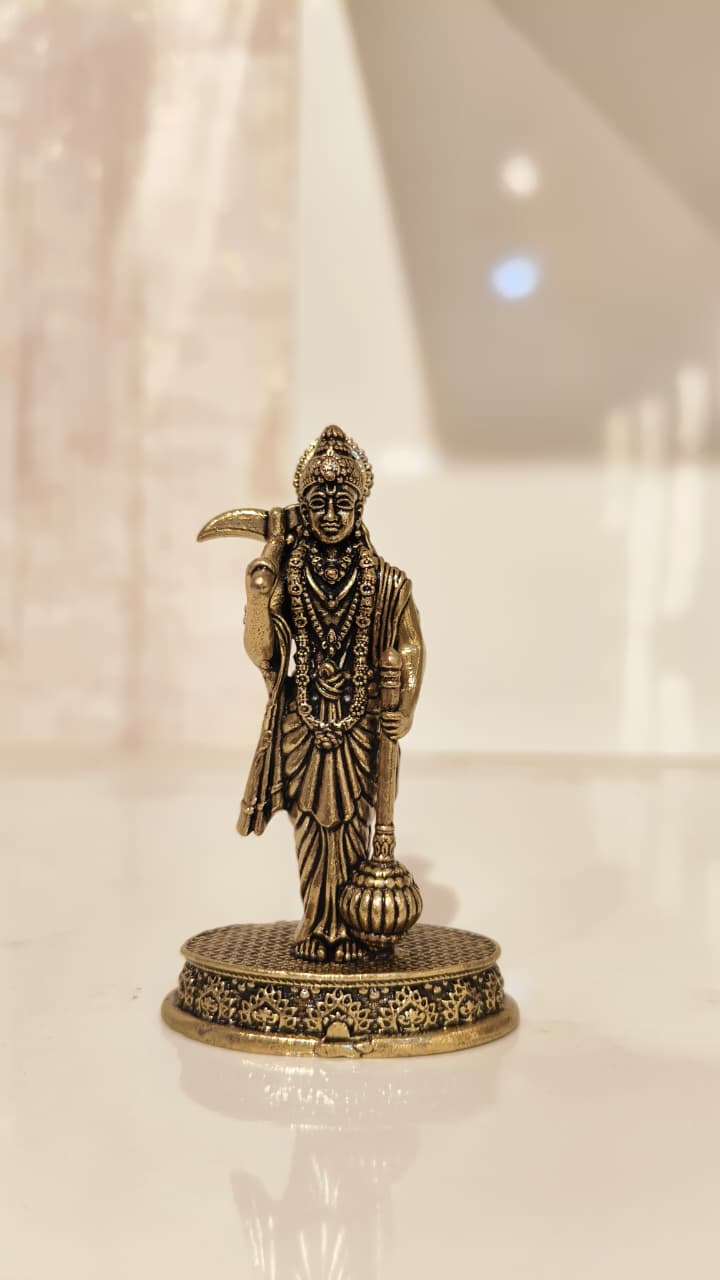 Exquisite Brass Idol of Lord Hanuman with Gada