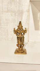 Graceful Brass Lady with Diya – Symbol of Devotion and Radiant Light from Aligarh
