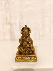 Handcrafted Brass Lord Kubera (Kuberudu) Idol The Celestial Bestower of Wealth and Abundance