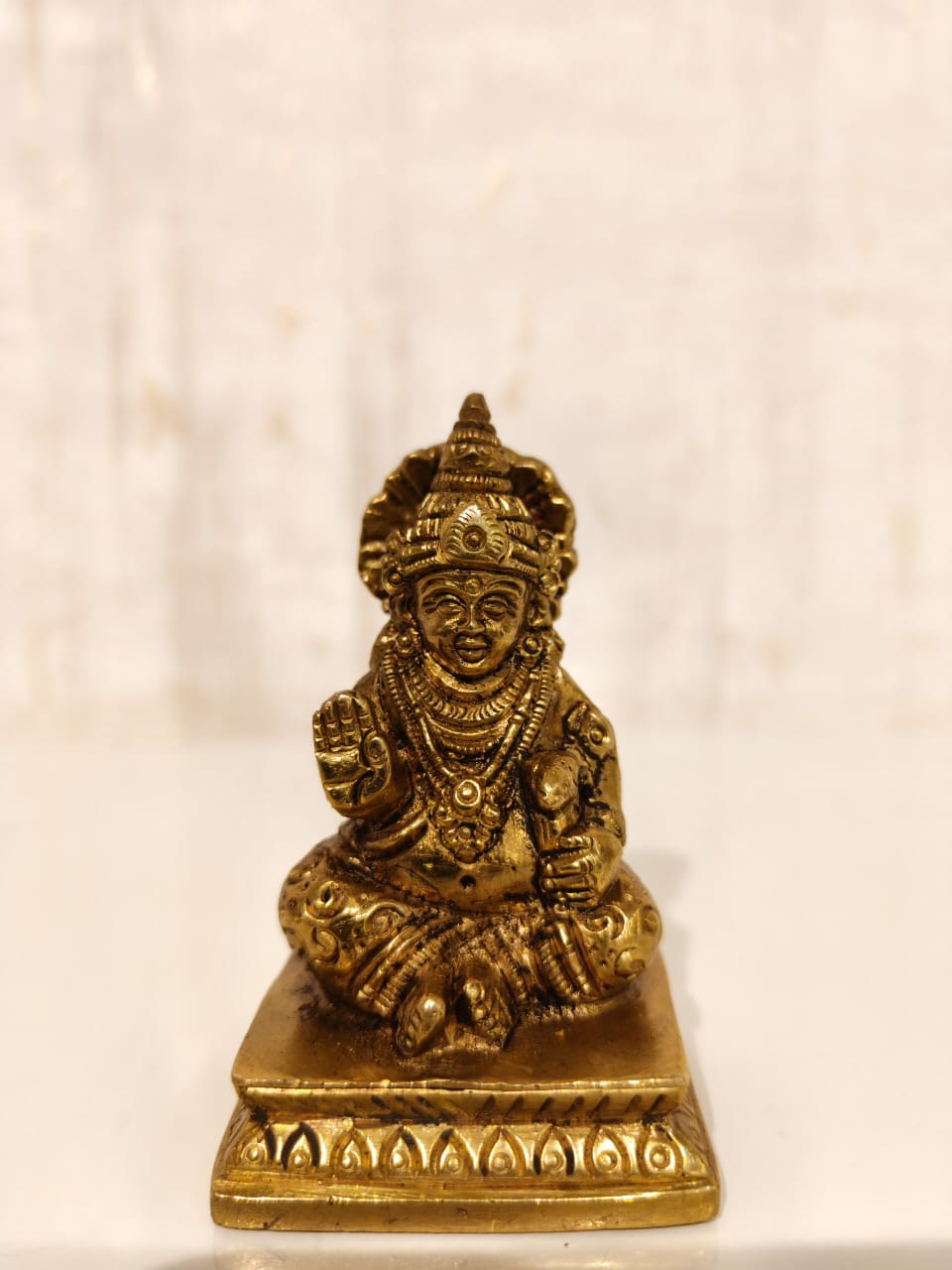Handcrafted Brass Lord Kubera (Kuberudu) Idol The Celestial Bestower of Wealth and Abundance