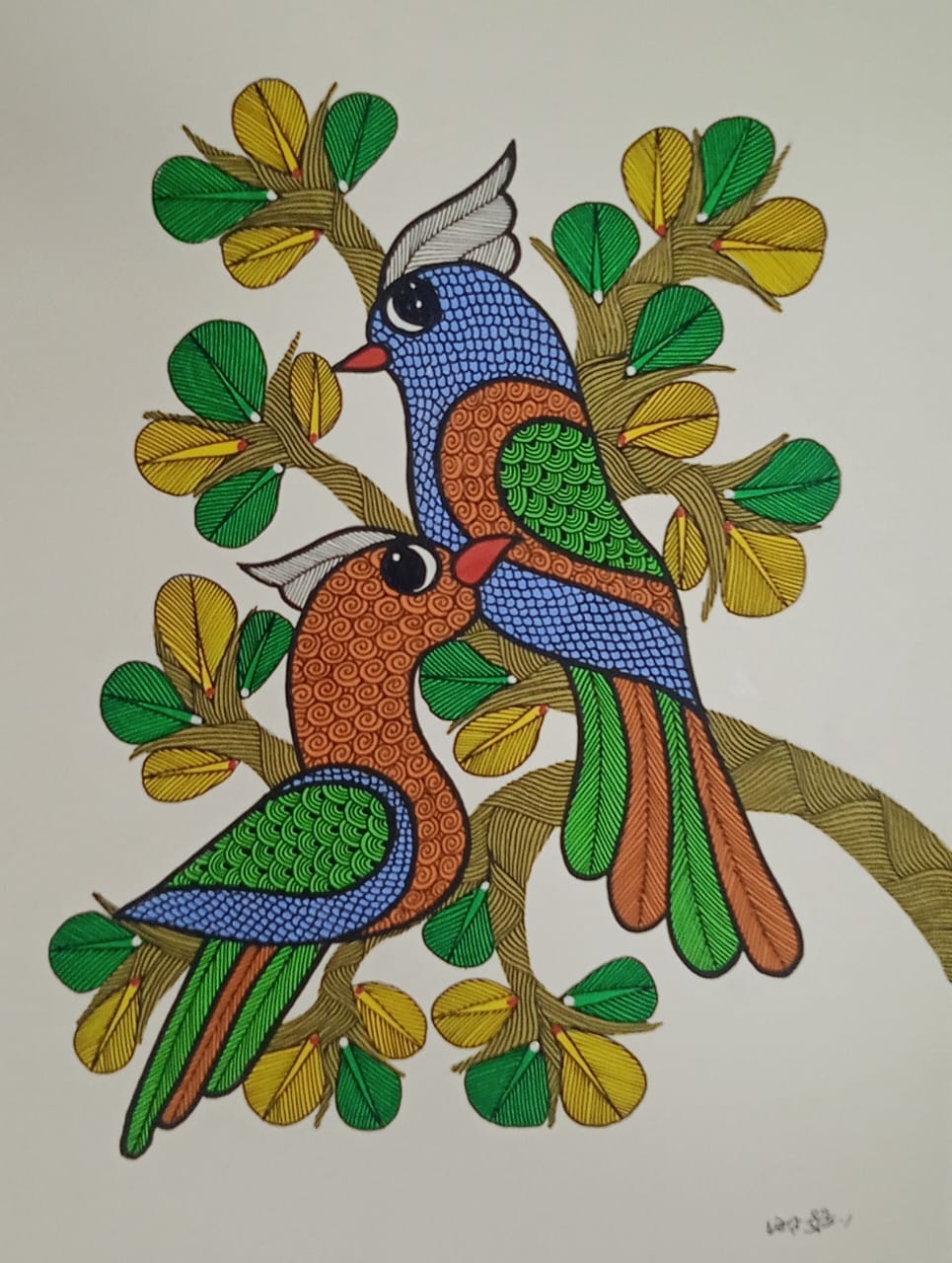 Harmony in Nature – Traditional Gond Folk Art Wall Décor   Paintings