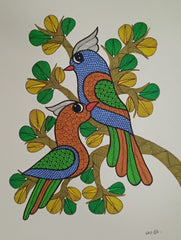 Harmony in Nature – Traditional Gond Folk Art Wall Décor   Paintings