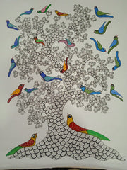 Handcrafted Gond Painting of Nature’s Harmony   Paintings
