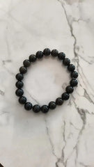 Natural Protective Obsidian Volcanic Glass Energy Beaded Bracelet   Accessories