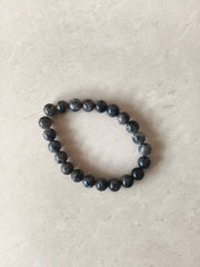 Natural Protective Obsidian Volcanic Glass Energy Beaded Bracelet   Fashion