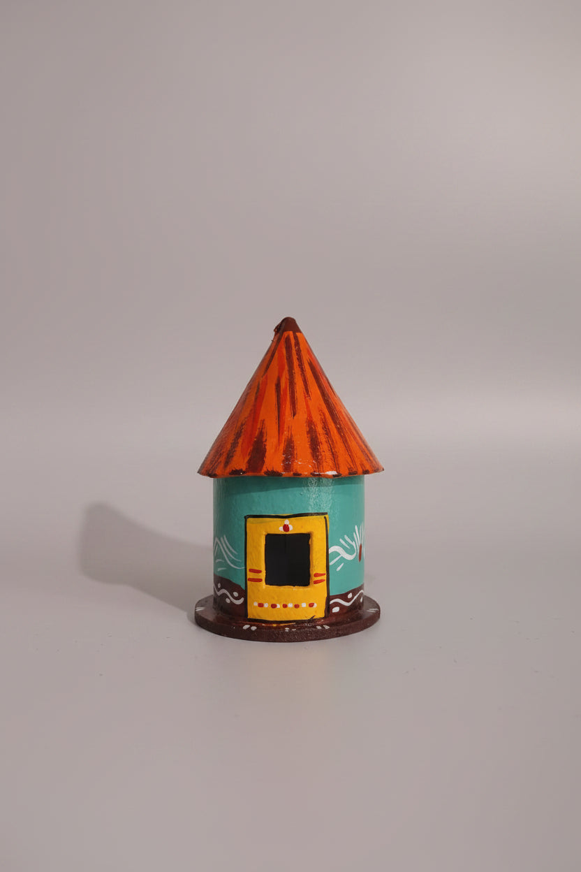 Kondapalli Wooden Craft - Hand-Painted Rustic Hut   Kondapalli Lacquerware