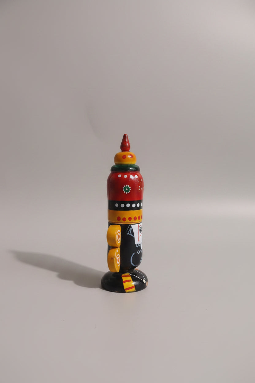 Majestic Etikoppaka Balaji Idol – Handcrafted Wooden Folk Art of Tirumala Tradition   Etikoppaka Lacquerware