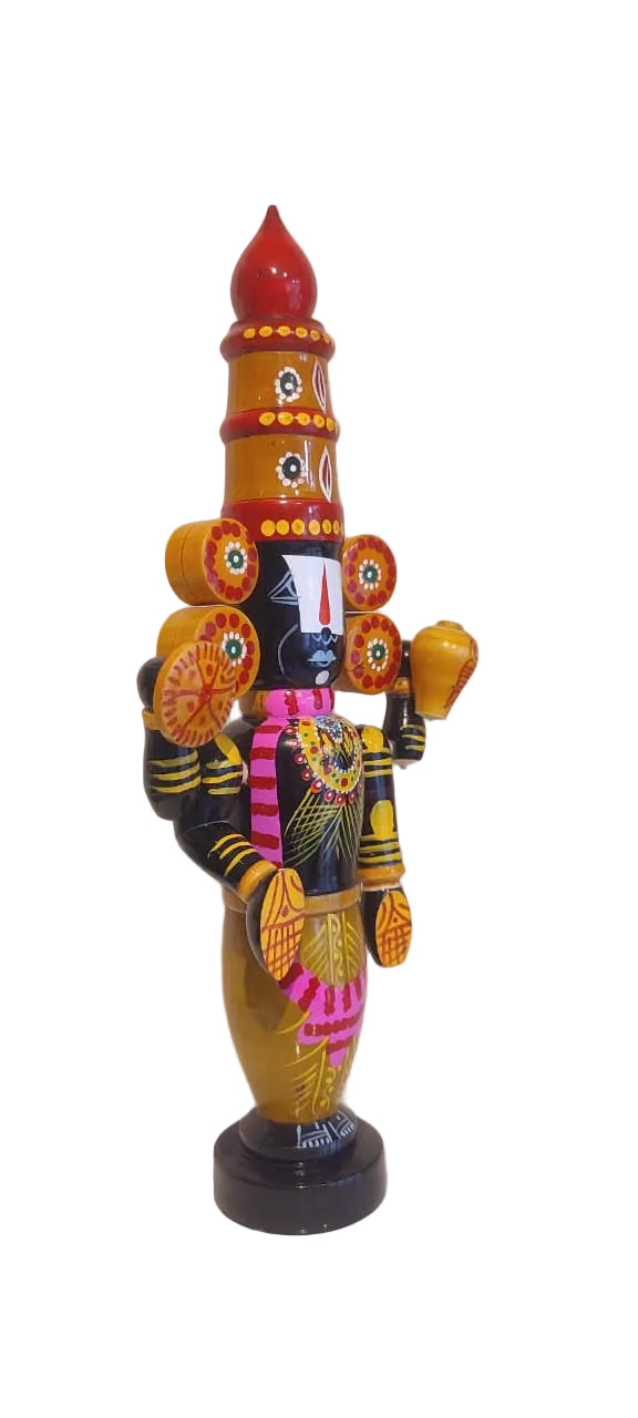 Sacred Etikoppaka Balaji Wooden Statue – A Handcrafted Symbol of Devotion   Etikoppaka Lacquerware