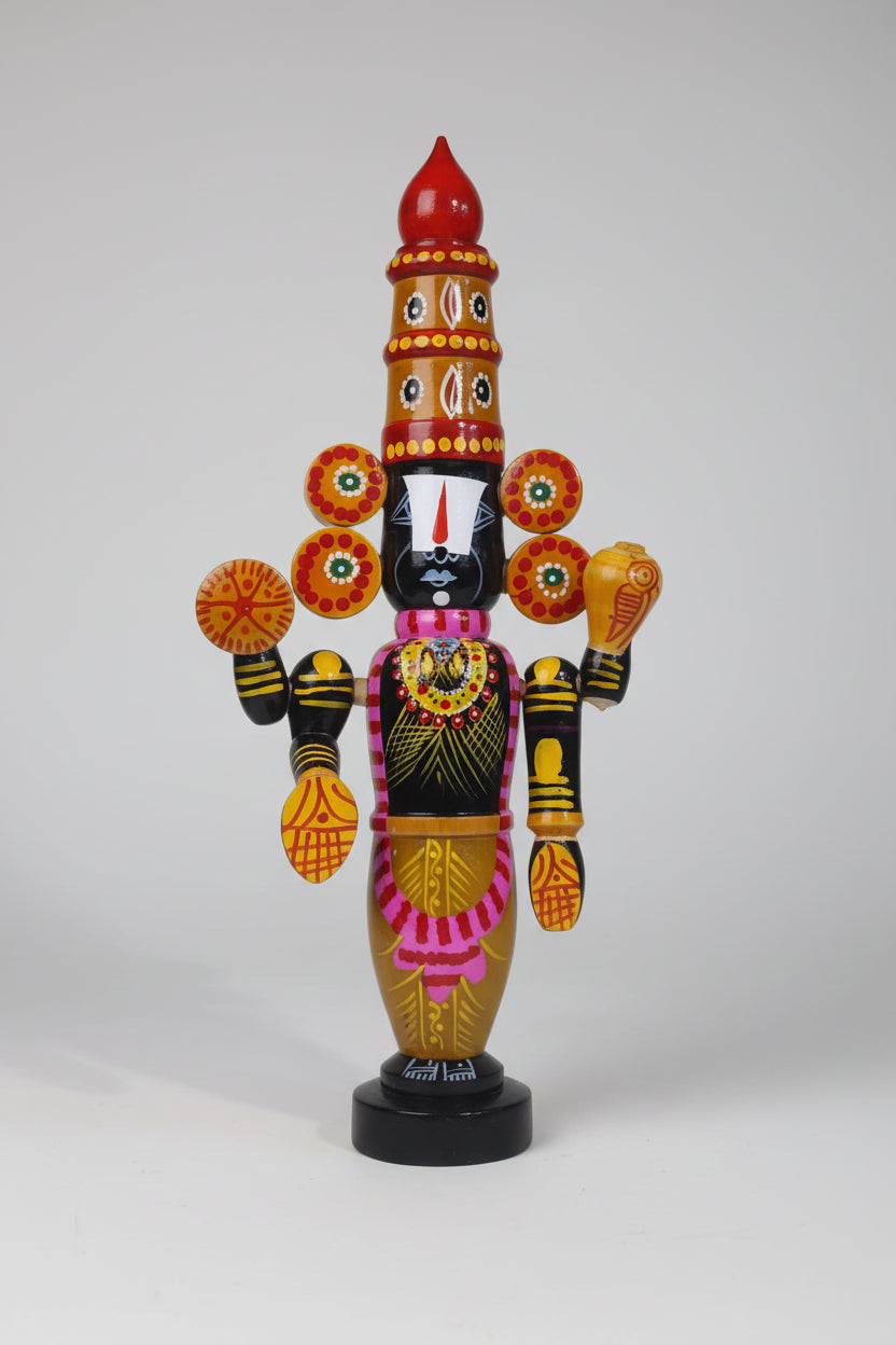 Sacred Etikoppaka Balaji Wooden Statue – A Handcrafted Symbol of Devotion   Etikoppaka Lacquerware