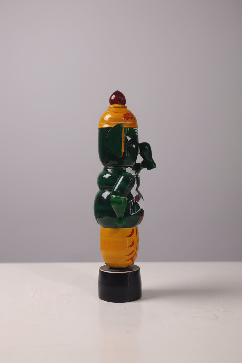 Traditional Etikoppaka Lacquerware Lord Ganesh Statue   Etikoppaka Lacquerware