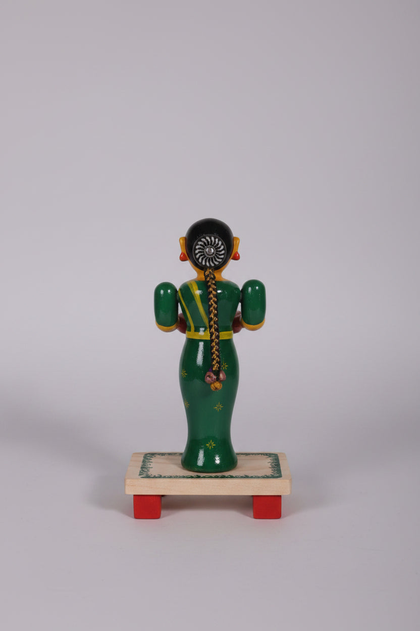 Woman with Offering Tray Etikoppaka Art   Etikoppaka Lacquerware