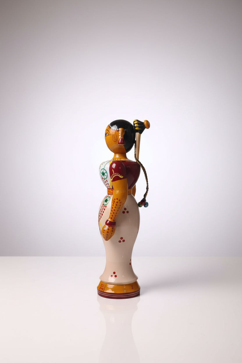 Sacred Union – Etikoppaka Wooden Bride Toys and Groom in Traditional Attire   Etikoppaka Lacquerware
