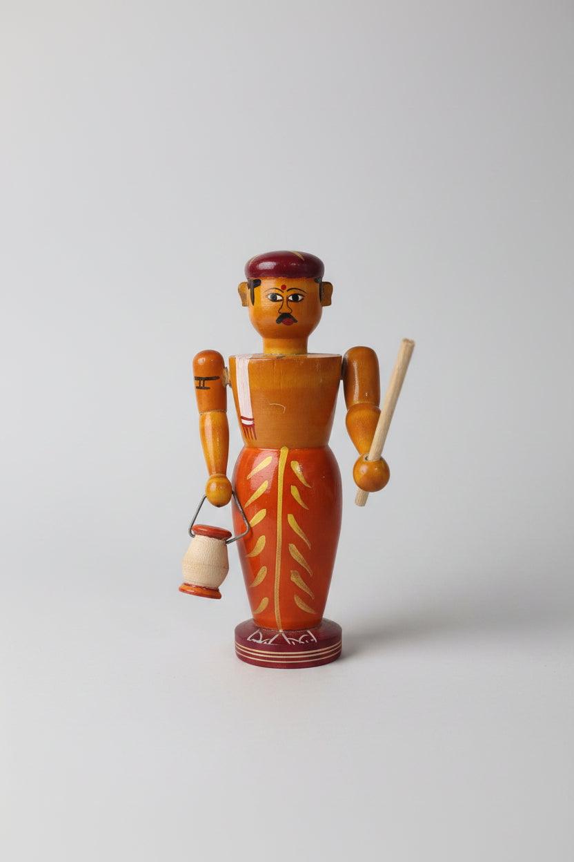 The Watchful Protector Etikoppaka Lacquerware   Etikoppaka Lacquerware