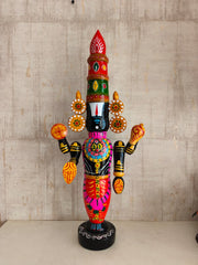 Divine Radiance of Lord Balaji Etikoppaka Wooden Idol Lacquerware   Etikoppaka Lacquerware