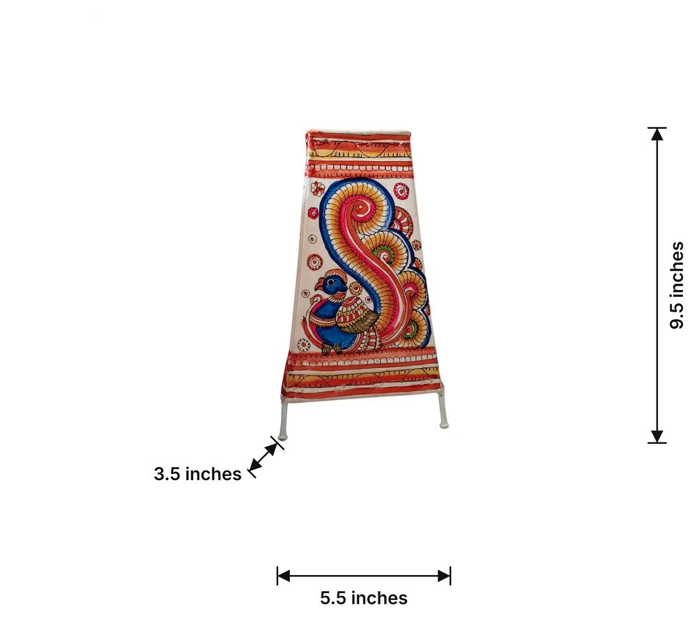 Mystic Peacock Leather Handcrafted Wall Art | Bed Lamp   Leather Paintings