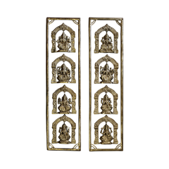 Brass Ashta Lakshmi Hanging art with intricate carvings and antique bronze finish
