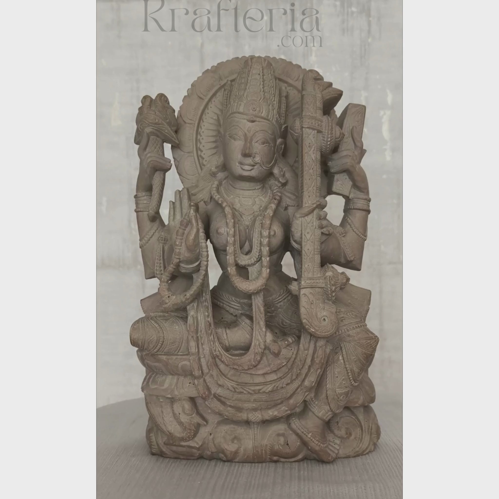 Sculpture of Saraswathi – Inspiring Goddess of Education and Arts