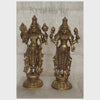 Divine Brass Vishnu Lakshmi Idols Set – Traditional South Indian Handcrafted Art