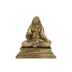 Raghavendra Swami brass idol for puja altar.